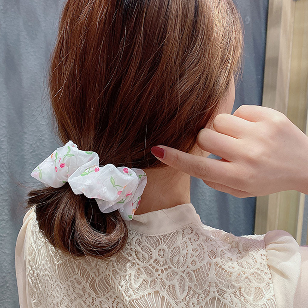 Cột tóc vải Scrunchies quả Anh Đào CT59