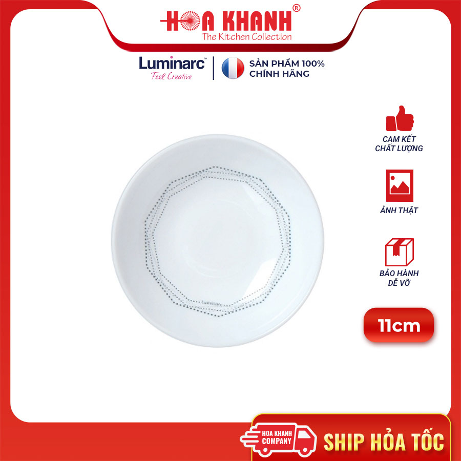 Đĩa chấm thủy tinh luminarc marble 11cm - 6 cái - p3758