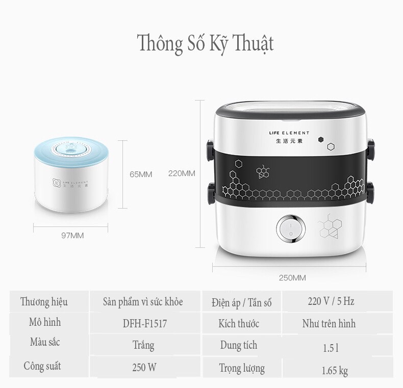 Life Element DFH-F1517 high-quality multi-purpose bento box