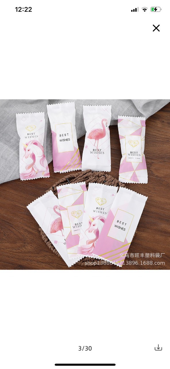 vỏ túi kẹo nougat 4x9cm