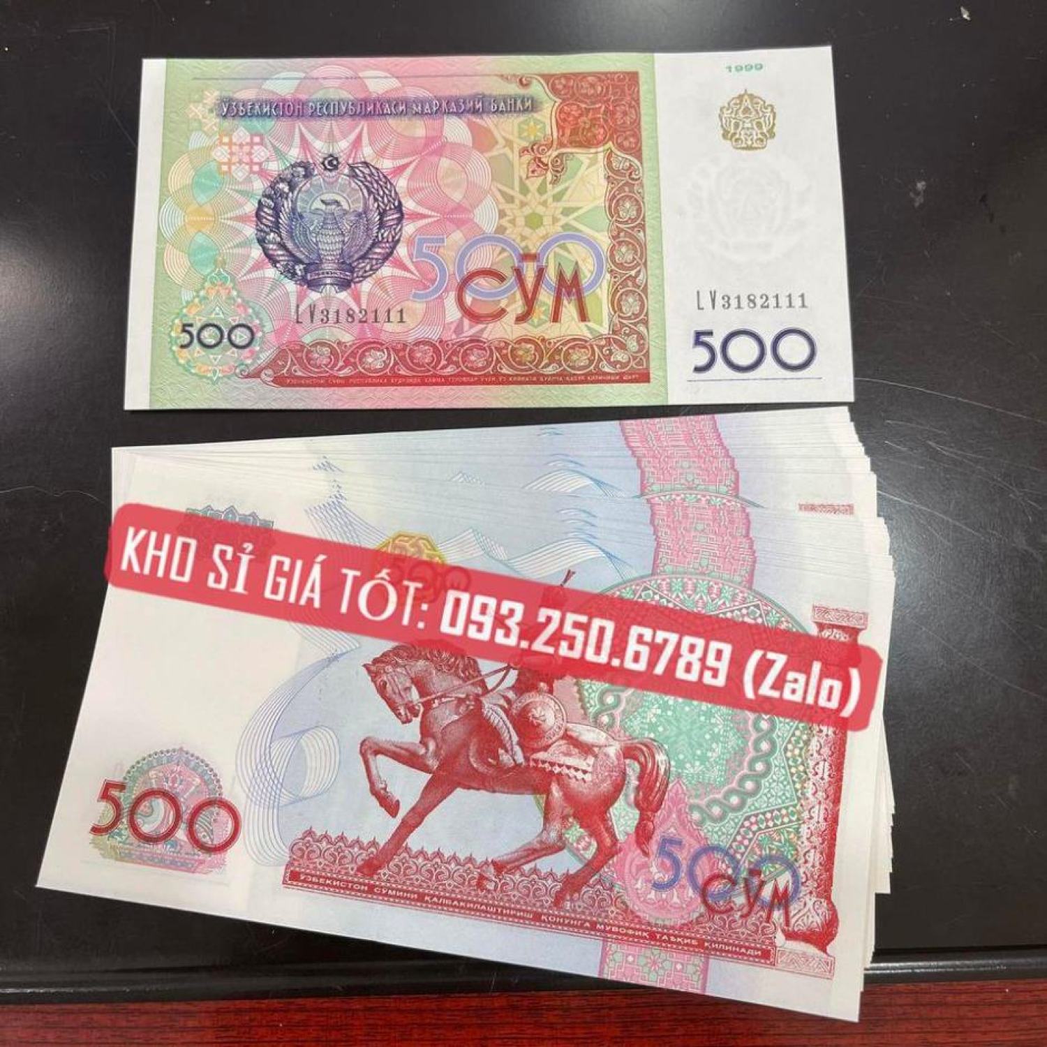 QUÀ ĐỘC SỈ 100 Tờ tiền Kỉ Niệm Mã Đáo Thành Công Uzbekistan