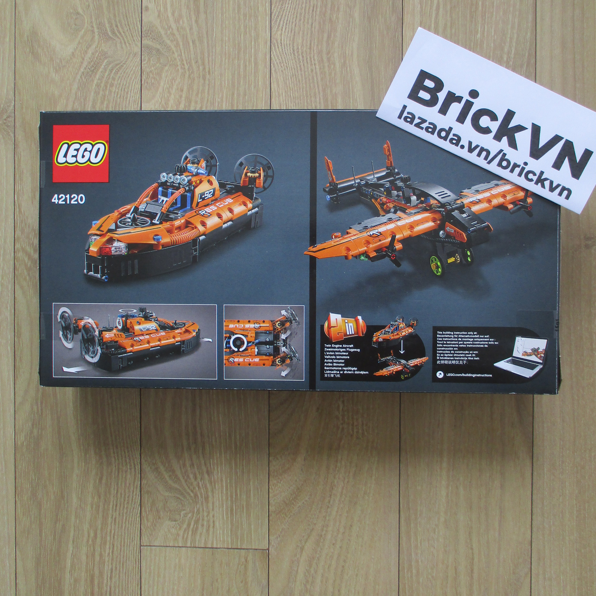 LEGO Technic Rescue Hovercraft 42120 Model Building Kit; This Awesome Toy Hovercraft Makes A Great Gift for Any Occasion, New 2021 (457 Pieces) (New Sealed, Genuine LEGO)