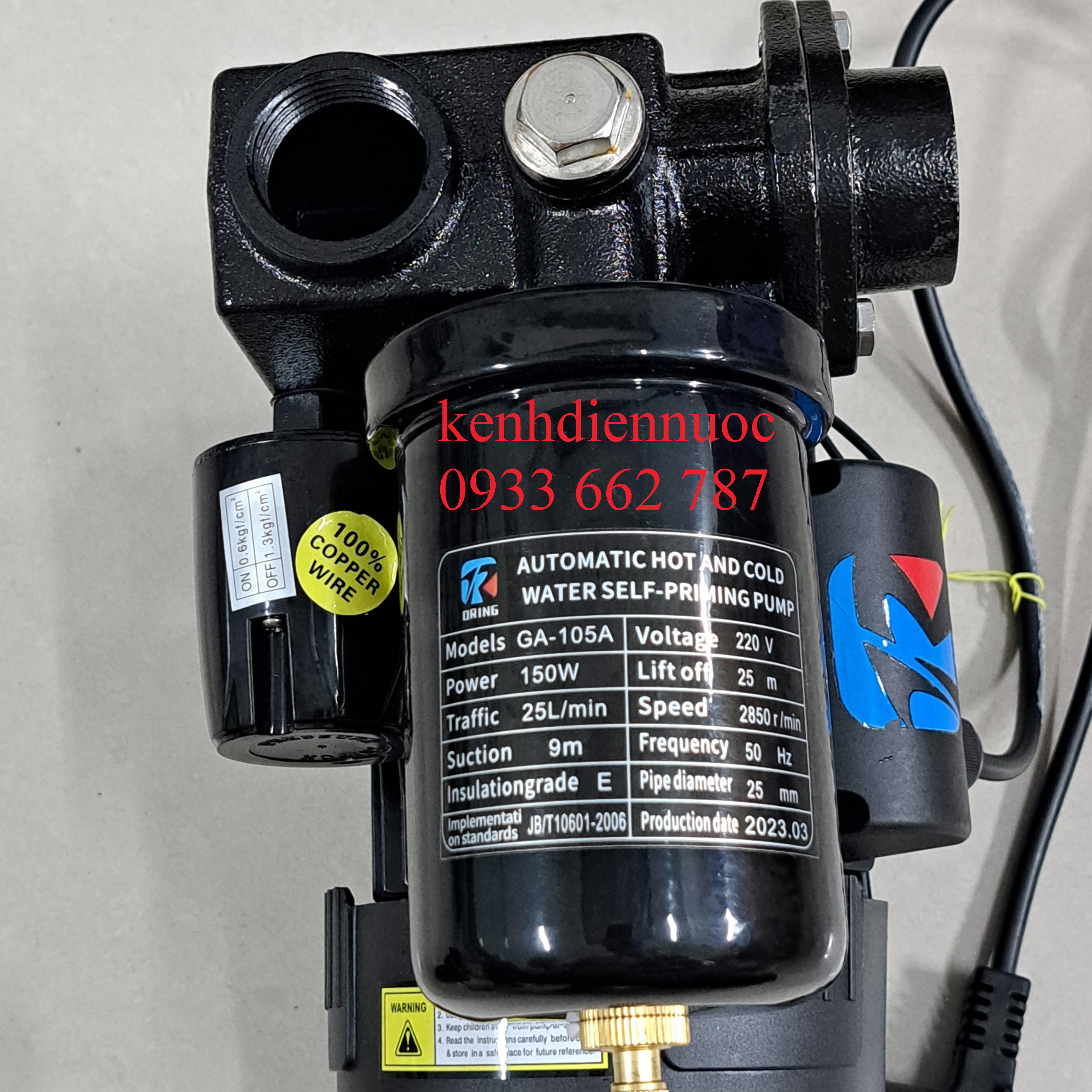 Bơm tăng áp tự động 120W, 150W