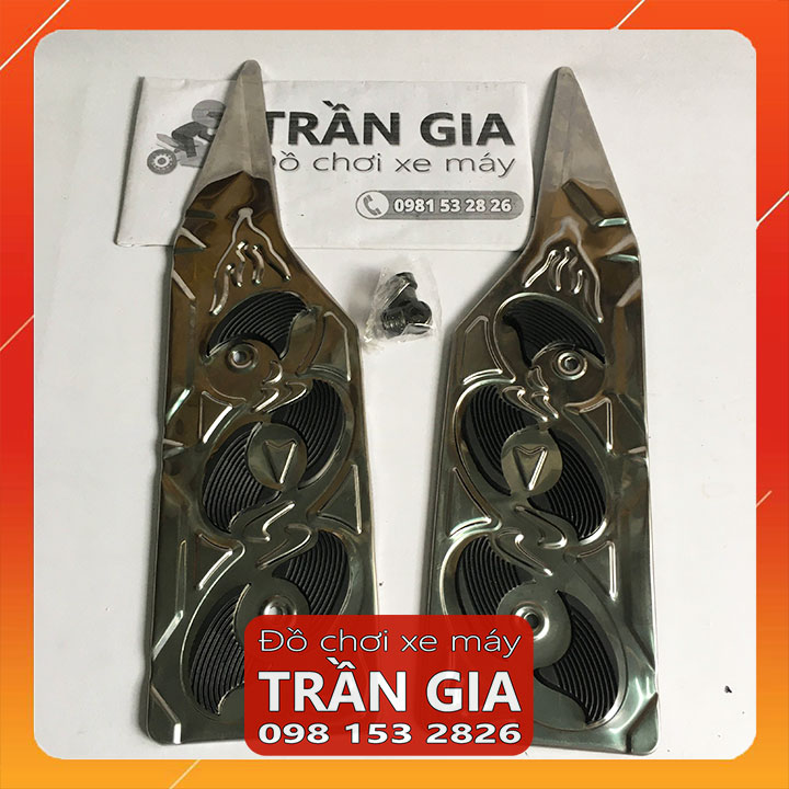 [FreeshipMAX] Thảm lót để chân inox xe AB airblade 2016-2017-2018-2019 tấm trải sàn gác chân air blade