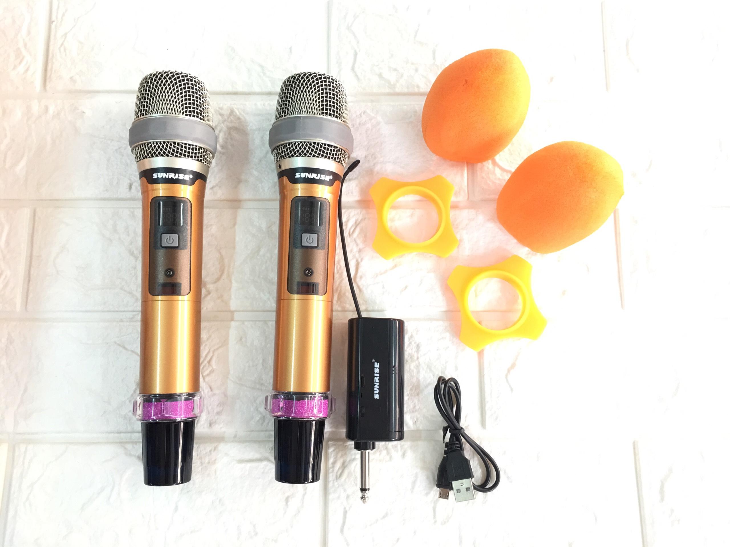 Micro Không Dây Sunrise SM-3 (Loại 2 Mic) – Hàng Chính Hãng