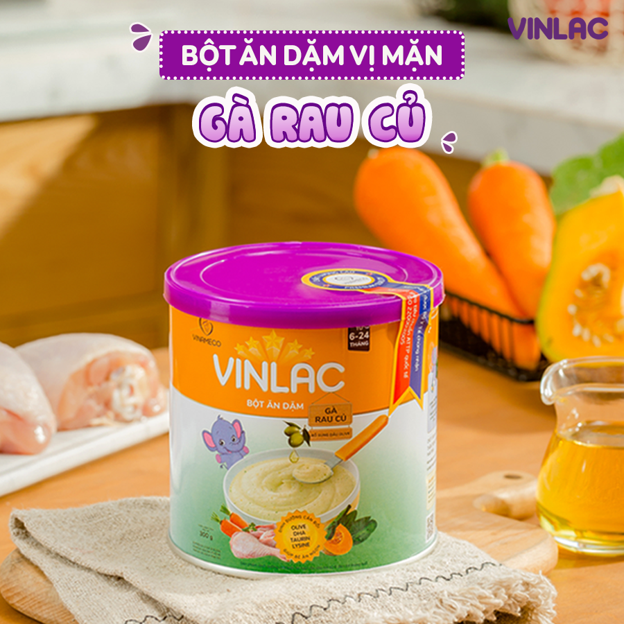 Bột ăn dặm Vinlac vị Gà Rau củ