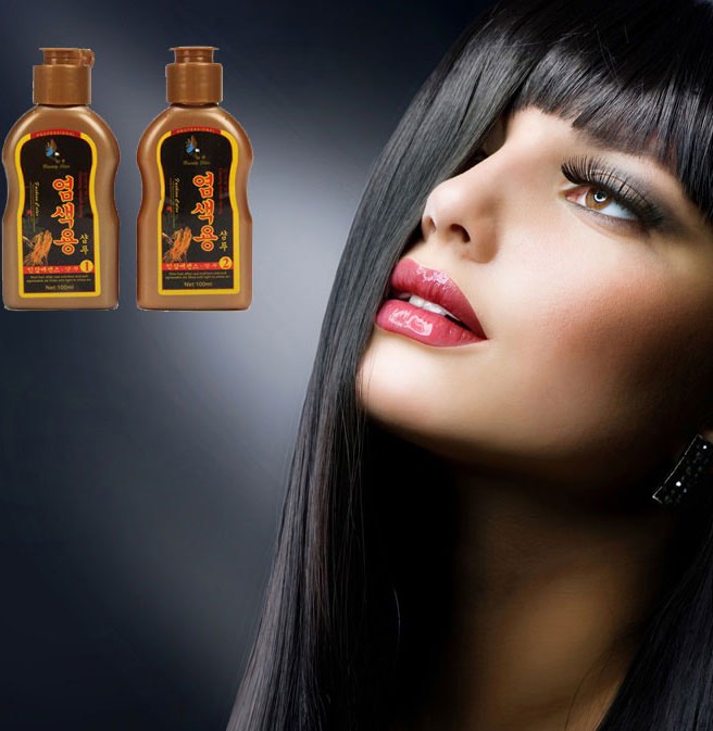 Bộ 02 Chai Dầu Gội Đen Tóc Thảo Dược Hàn Quốc