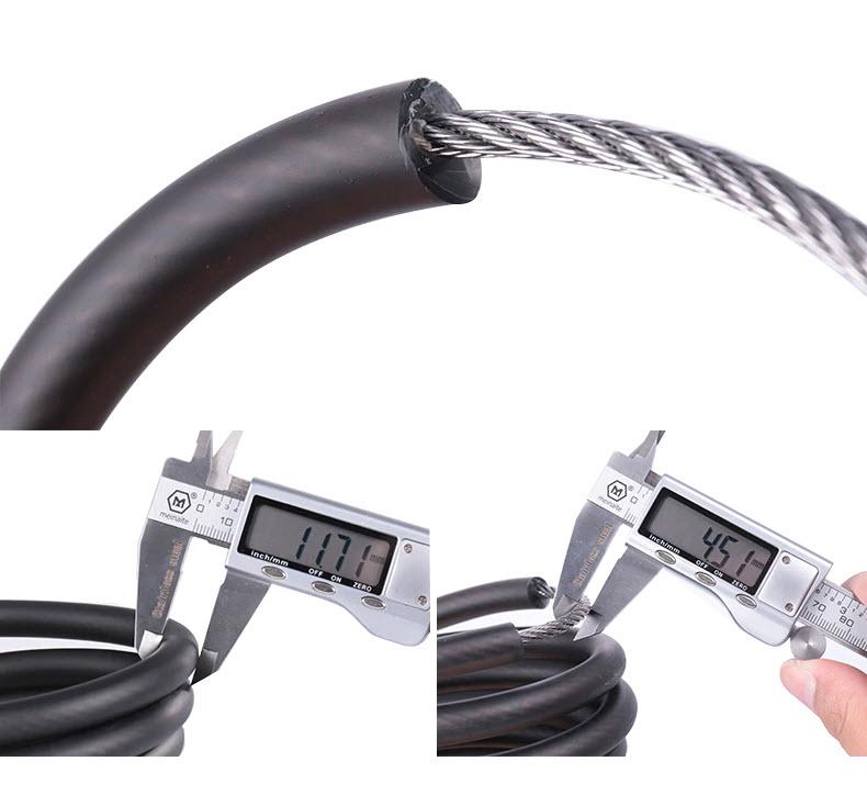 Khóa dây 5 số đổi mật khẩu cho xe đạp dài 1,2m chất lượng cao