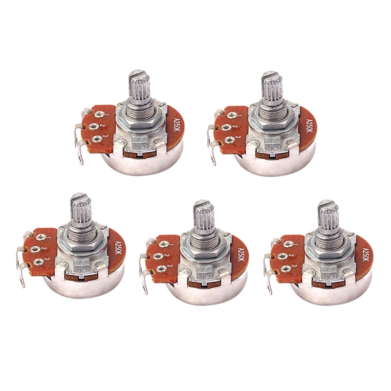 5Pcs A250K Short Rod Angle Potentiometer Audio Tone Switch Control Guitar Accessories Malaysia
