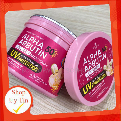 Kem body alpha arbutin 50spf uv serum protection trắng da , chống ắng 500g thái lan