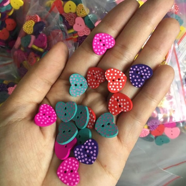 Nút gỗ tim 40k/100 cái