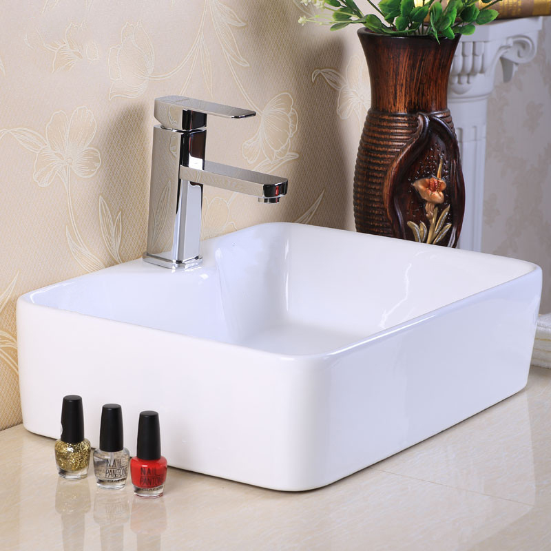 Chậu lavabo vuông cao cấp