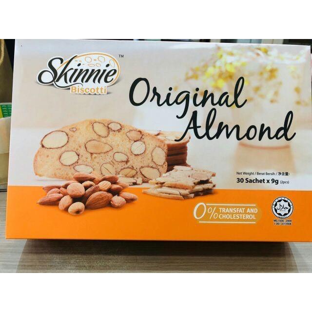 【HOT SALE】 Bánh Biscotti hạnh nhân Skinnie Original Almond hộp 135gr 270gr