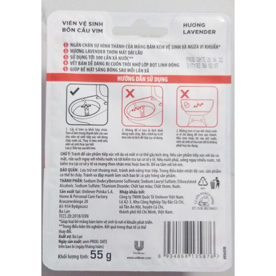 Viên Treo Bồn Cầu Vim Power 5 Sạch Khuẩn Thơm Mát