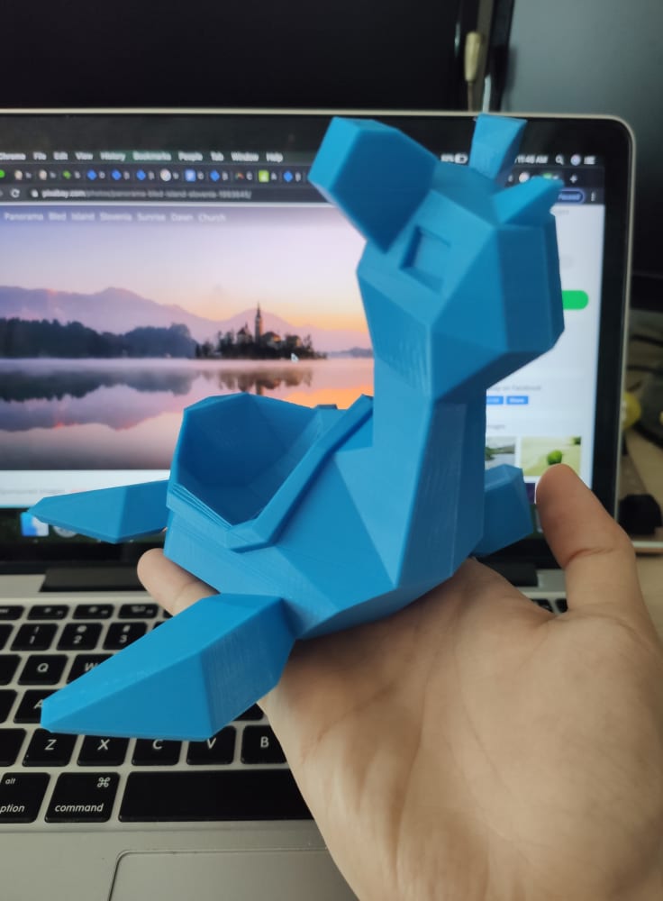 Chậu cây pokemon siêu dễ thương - Cute Low Poly Lapras planter