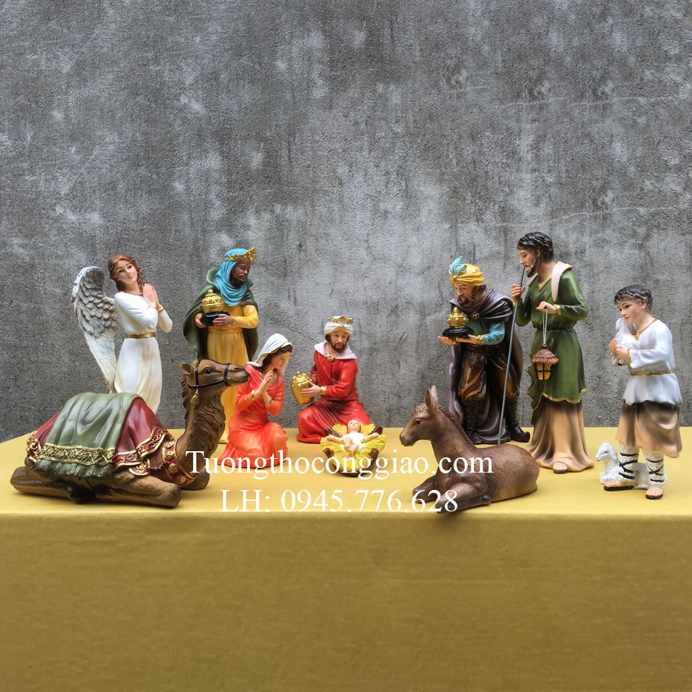 Bộ tượng Chúa Giáng Sinh ( tượng Hang đá Noel) 30cm 10 tượng