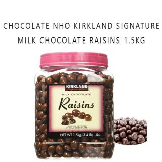 Socola sữa trái cây Kirkland Milk Chocolate Raisins của Mỹ chia lẻ 200gr thumbnail