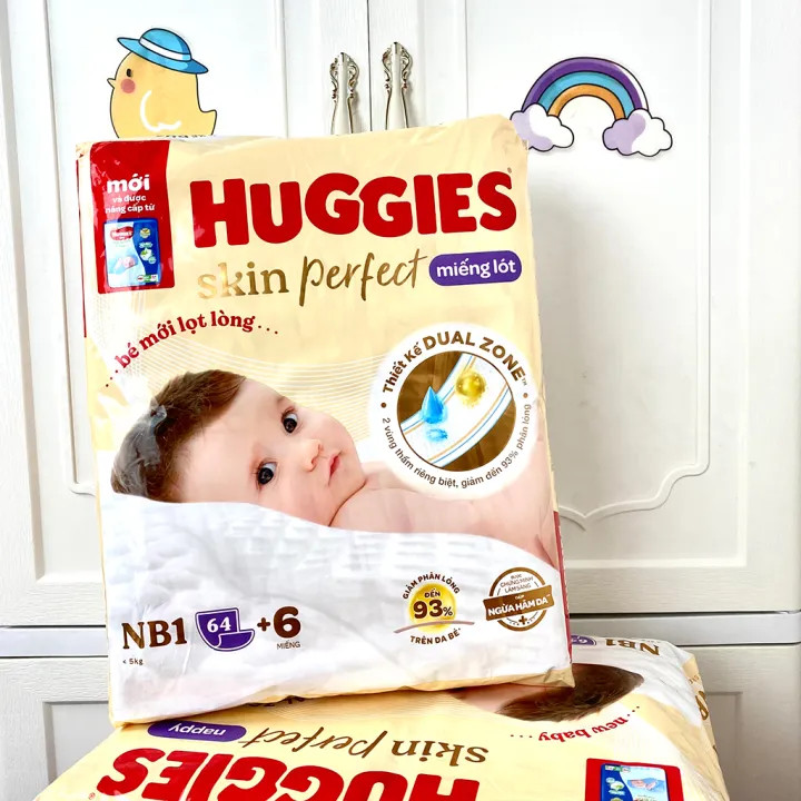 Miếng lót huggies nb1 64 miếng + 6m miếng lót nb1