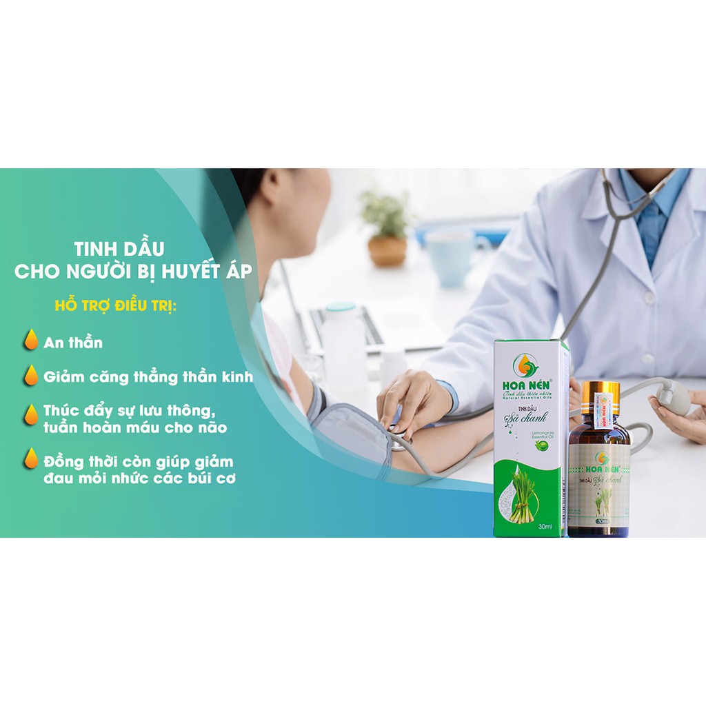 [Mã HOANEN20 giảm 20K] Tinh dầu sả chanh 10ml - Hoa Nén