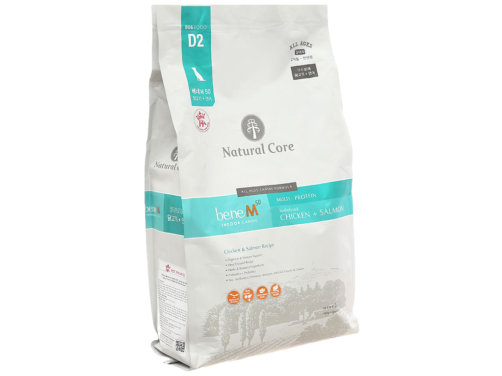 Thức ăn hạt hữu cơ natural core 400g gà và cá hồi cho cún