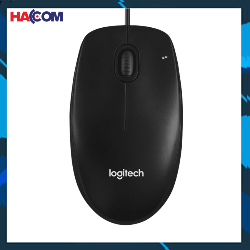 Chuột logitech b100 black, có dây kết nối usb