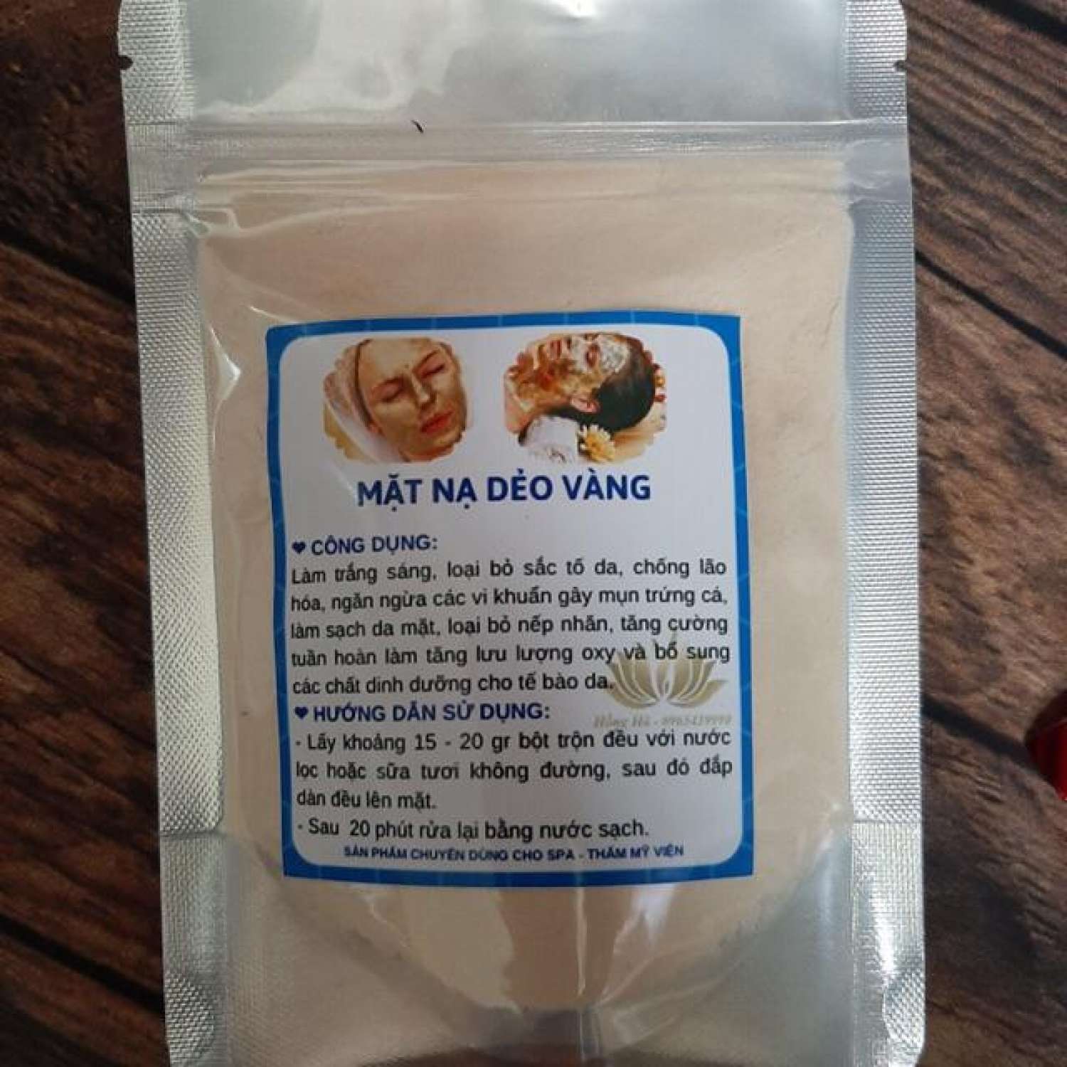 1kg Bột mặt nạ Dẻo Vàng collagen 24k handmade