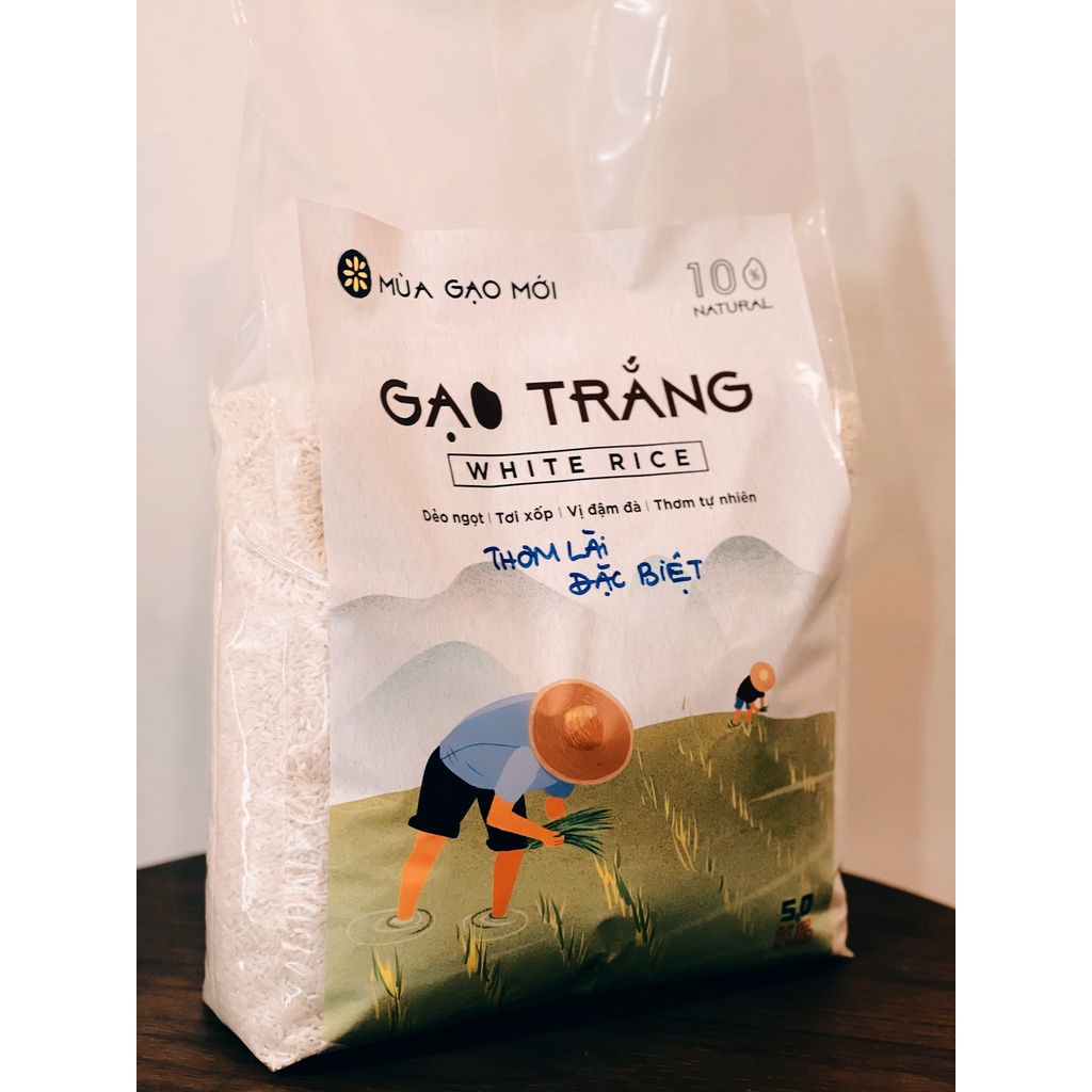 Gạo Trắng Thơm Lài Đặc Biệt Túi 5Kg