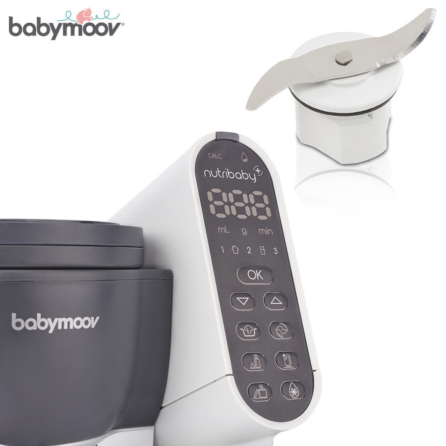 MÁY XAY HẤP ĐA NĂNG NUTRIBABY 5IN1 PLUS BABYMOOV (GHI)