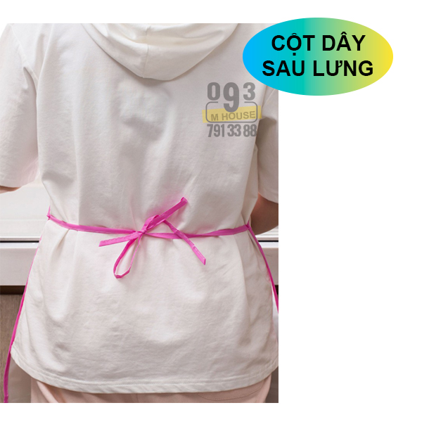 Tạp Dề Làm Bếp, Tạp Dề In Hoạt Hình Thỏ Gấu, Tạp Dề Chắn Nước Tạp Dề Chắn Văng Dầu Mỡ