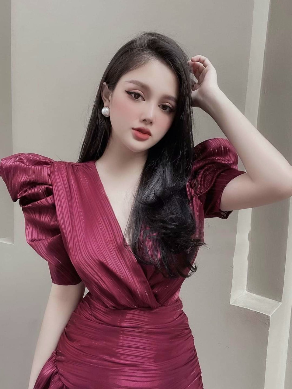 Đầm tơ hai màu hàng thiết kế xinh lung linh ld22