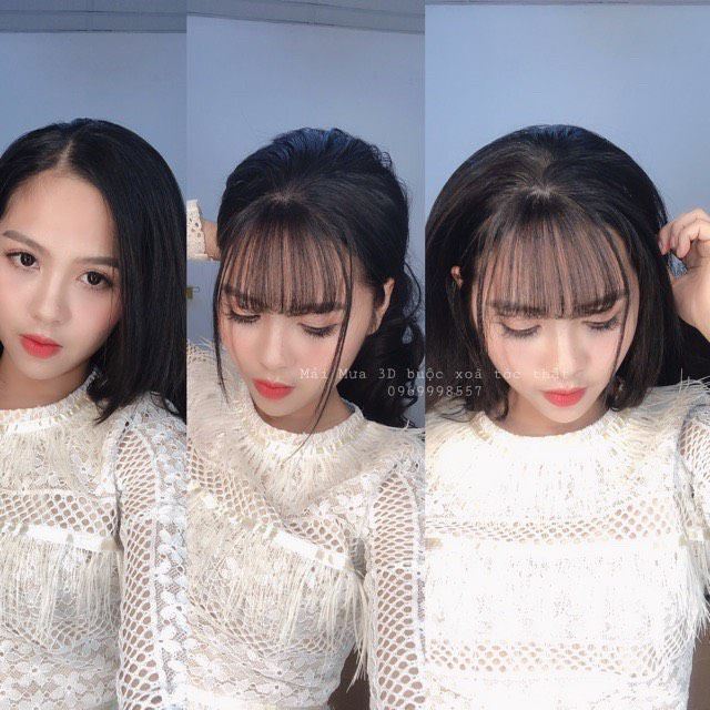 Tóc giả mái 3D 💄 FREESHIP 💄 tóc giả mái thưa 3d