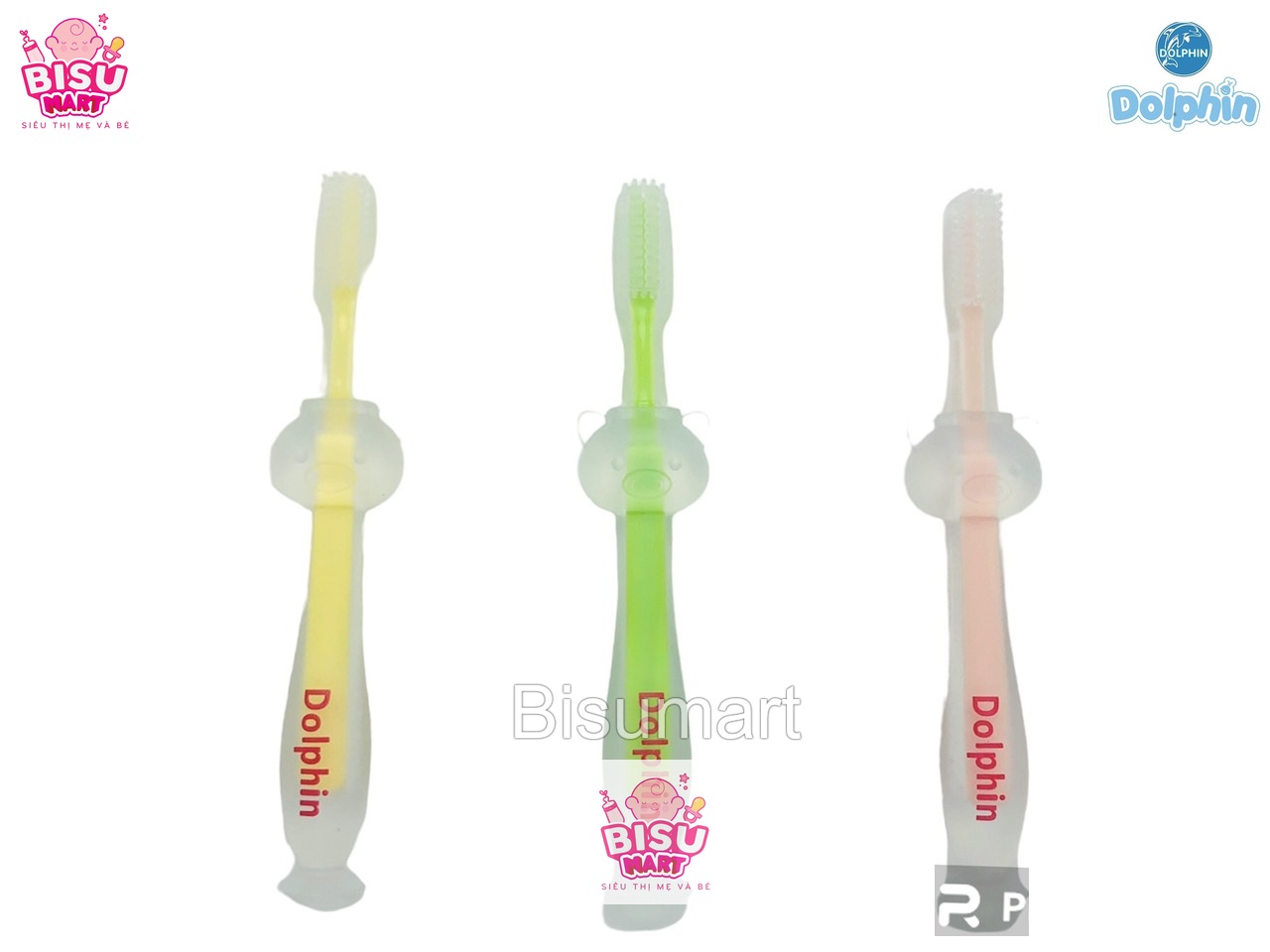 Bàn chải tập đánh răng silicone Dolphin cho bé