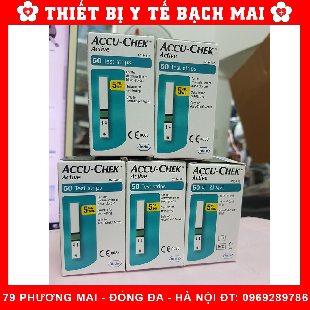 Que Thử Đường Huyết Accu-Check Active [Hộp 50 Que]