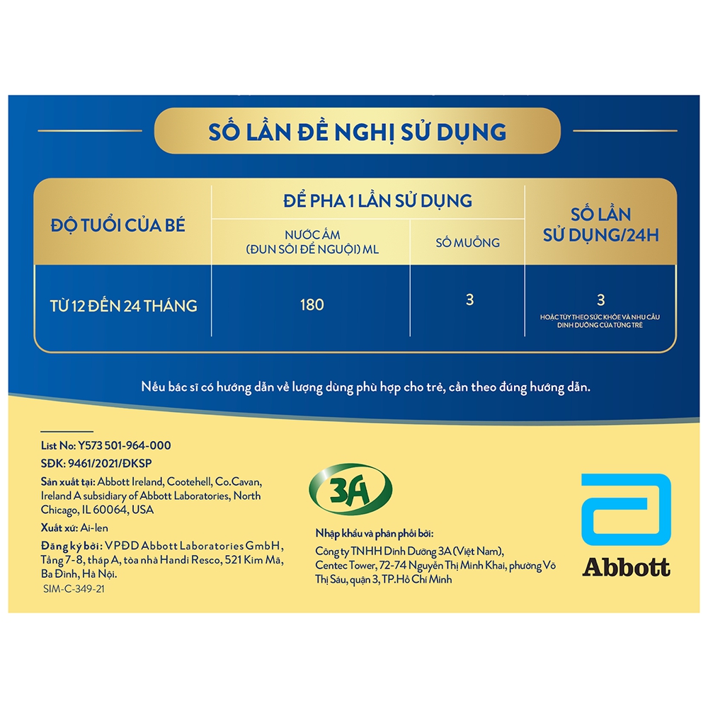 [Date 11.2024] Sữa Similac 5G số 3 lon Lon 900g (Cho bé 1-2 tuổi)