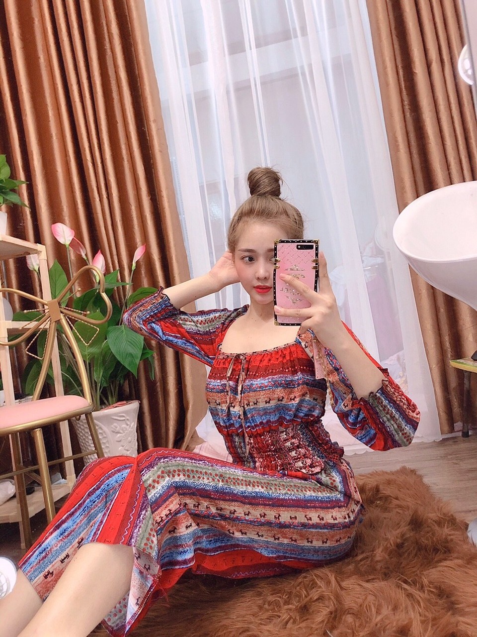 Set bộ thổ cẩm dài tay cao cấp -HM #thổ cẩm