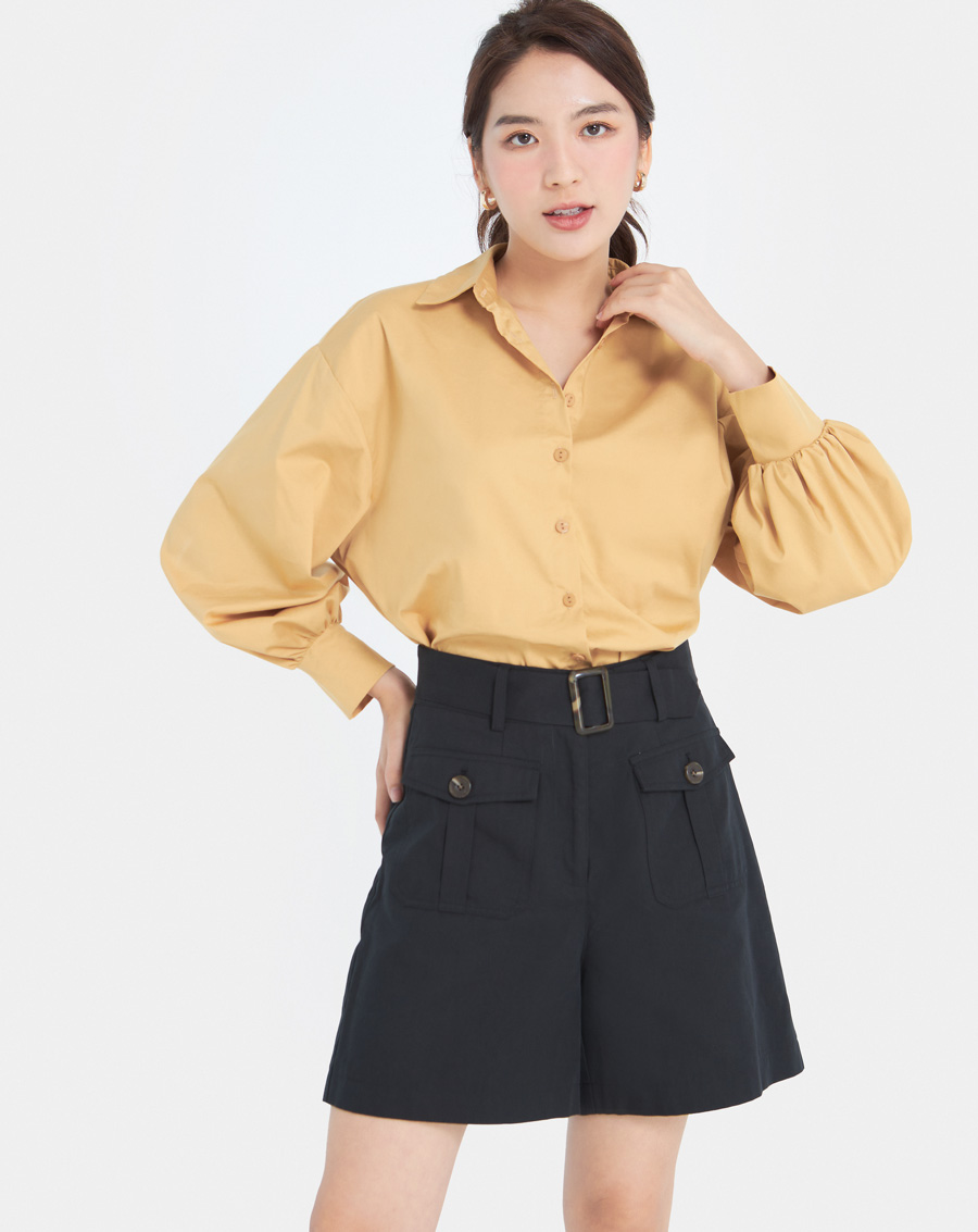 Áo Sơ Mi Nữ Thời Trang JUNO Tay Phồng JNASM013
