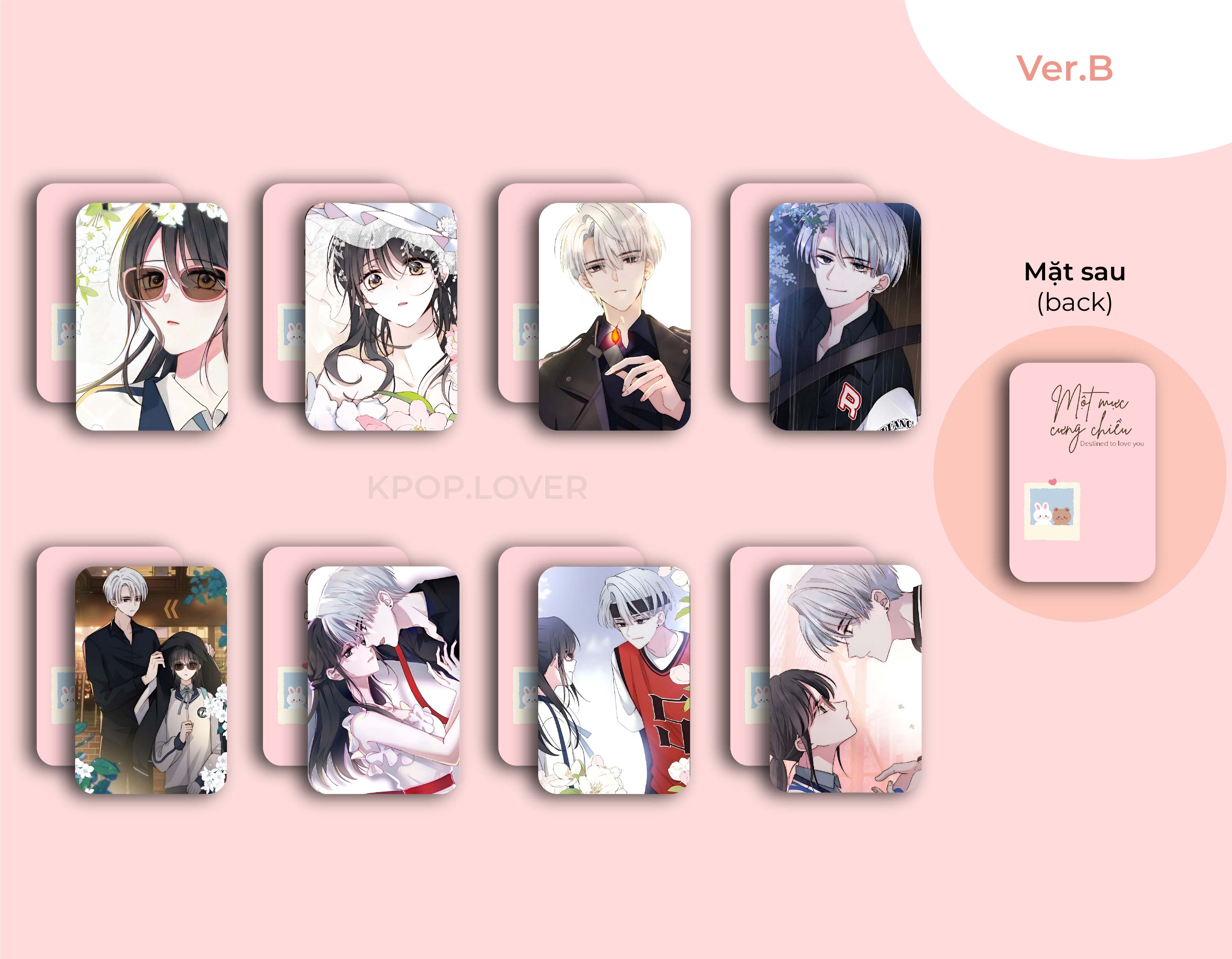 Set 8 card bo góc một mực cưng chiều