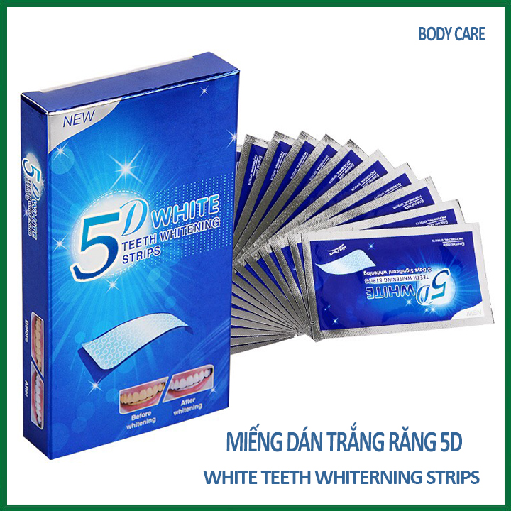 Set 7 Miếng dán trắng răng 5D White Teeth Whitening Strips