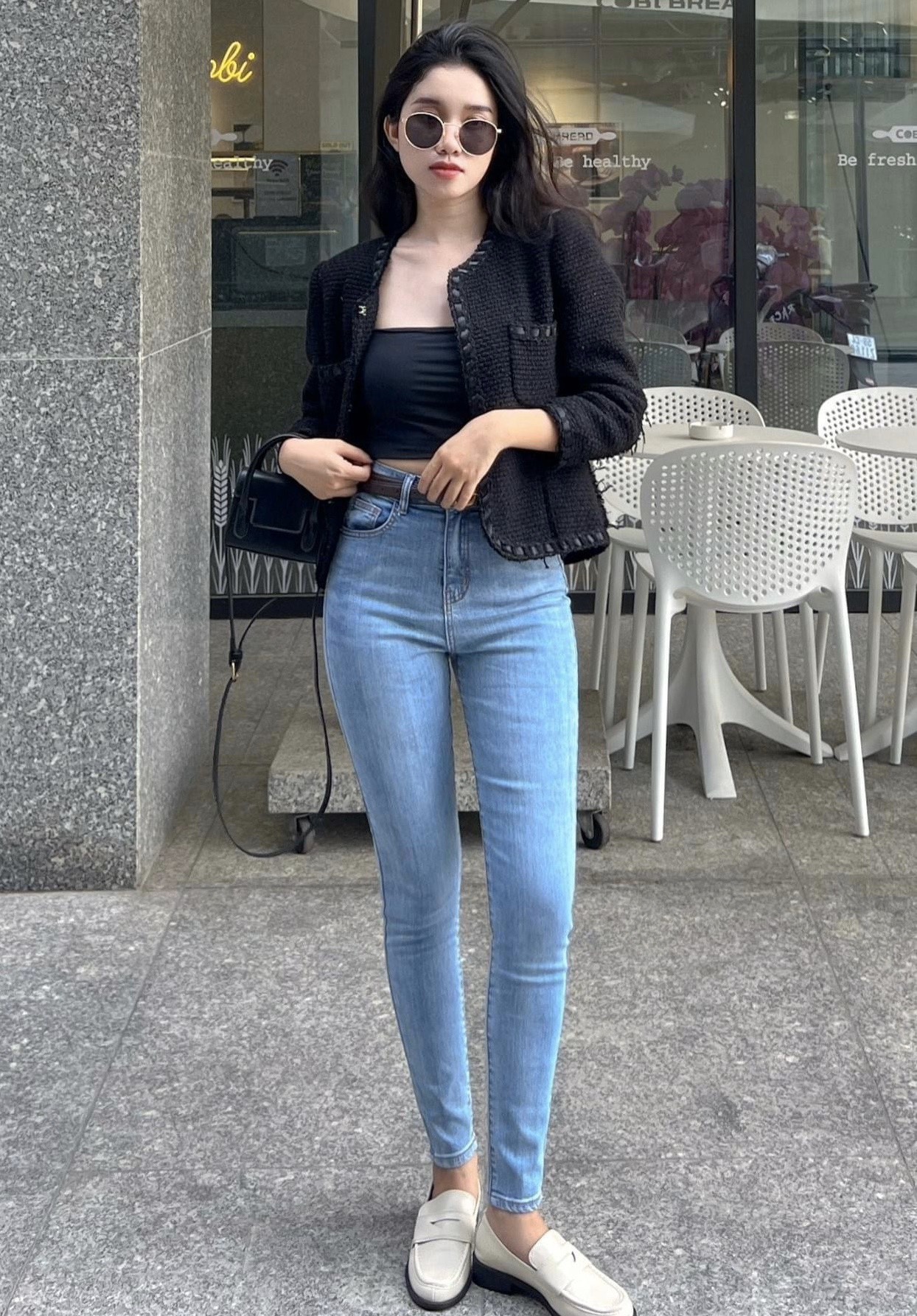 Quần Jeans Skinny Trơn Basic VNXK Móm Store