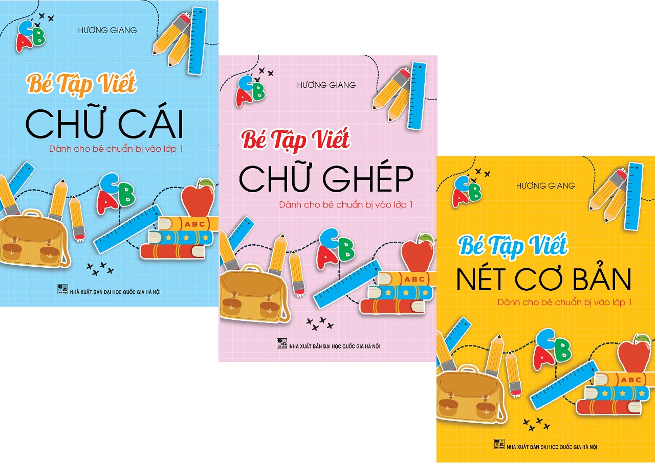 [HCM]Combo Bé Tập Viết - Dành Cho Bé Chuẩn Bị Vào Lớp 1 (Nét Cơ Bản Chữ Cái Chữ Ghép)