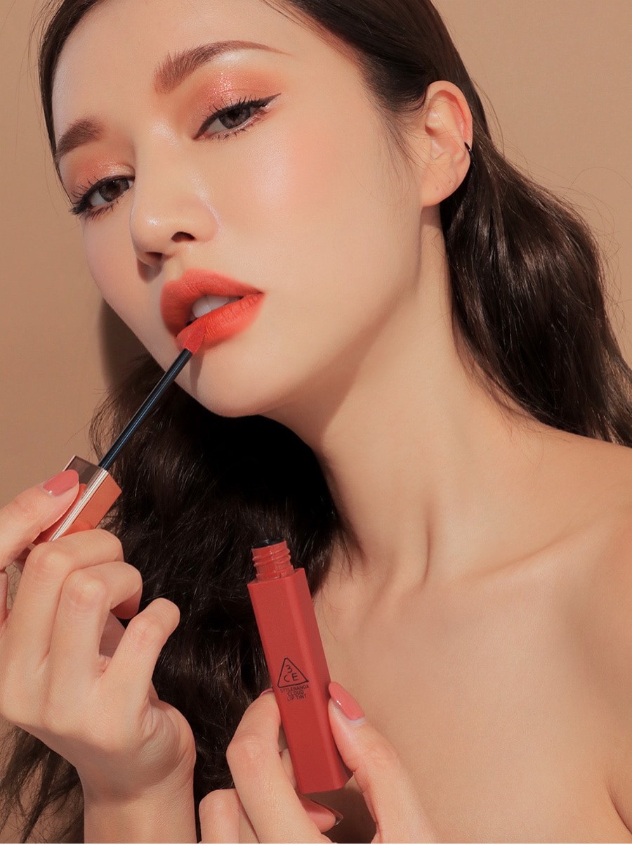 Son kem mịn lì 3CE Cloud Lip Tint, cam kết hàng chuẩn chính hãng, màu immanence, macaron red, live a little, needful, peach tease, blossom day, active lady