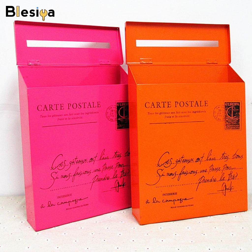 Blesiya Hộp Thư Mạ Kẽm Cổ Điển Hộp Thư Hộp Thư Hộp Thư Hộp Đựng Báo