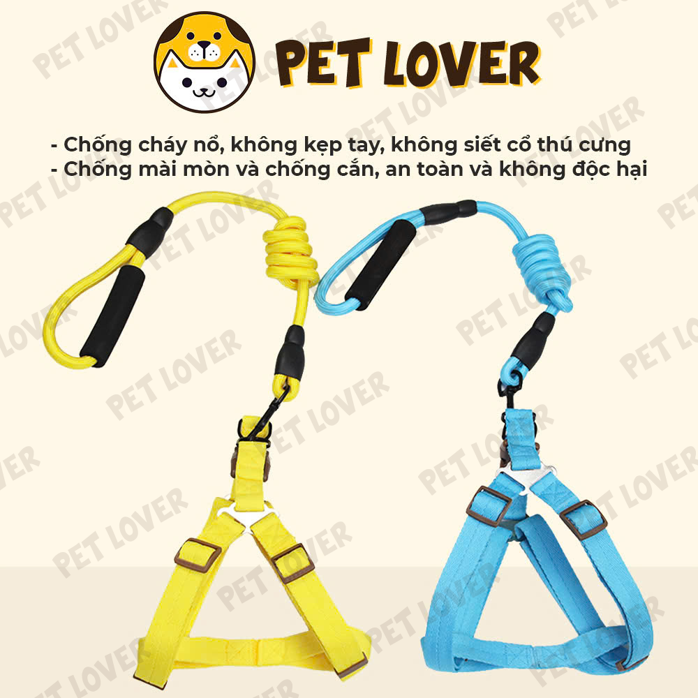 Dây dắt chó yếm dắt chó mèo chắc chắn siêu cute - Petlover