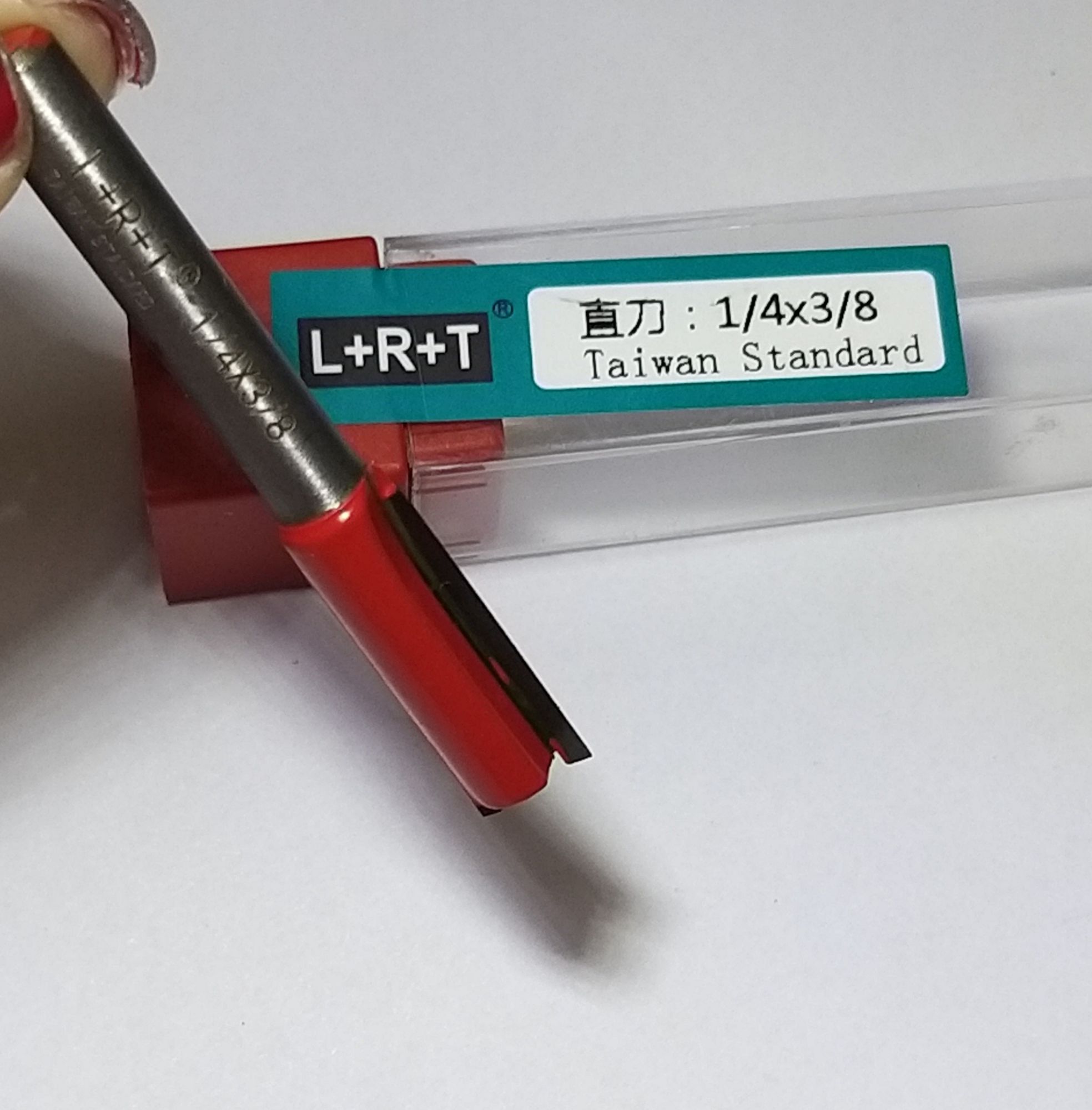 [HCM]Mũi Phay Gỗ Thẳng 1/4 x 3/8 (Đỏ)