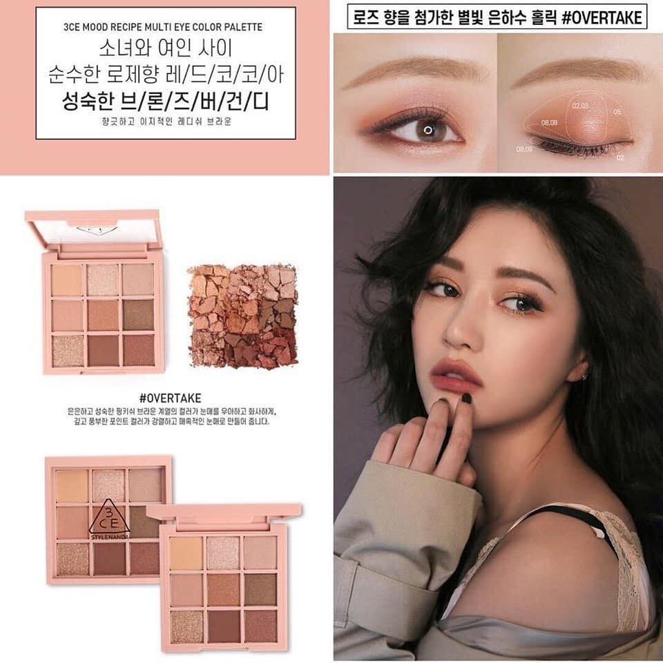 [HCM]Phấn mắt 3CE MOOD RECIPE MULTI EYE COLOR PALETTE màu OVERTAKE