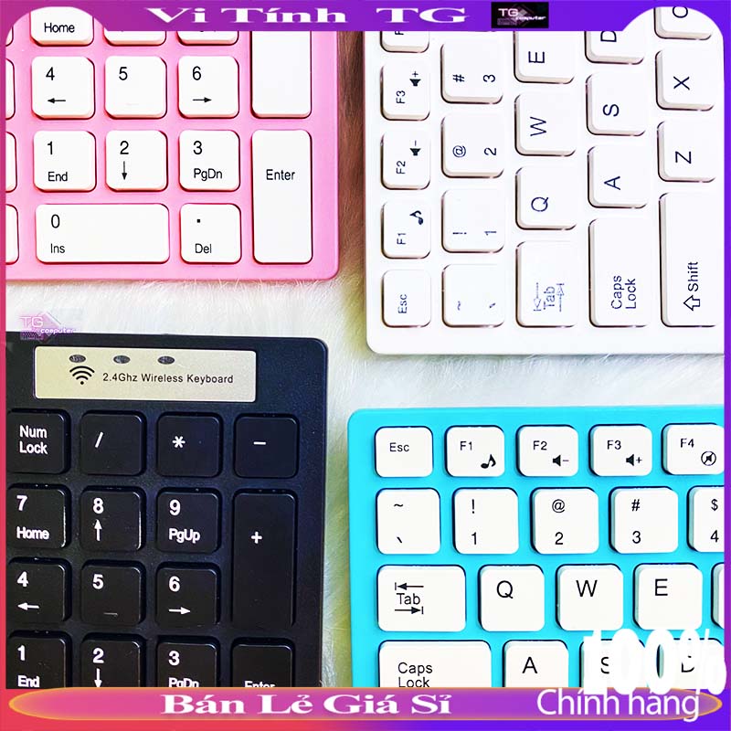 [HCM]Combo bàn phím chuột không dây màu hồng