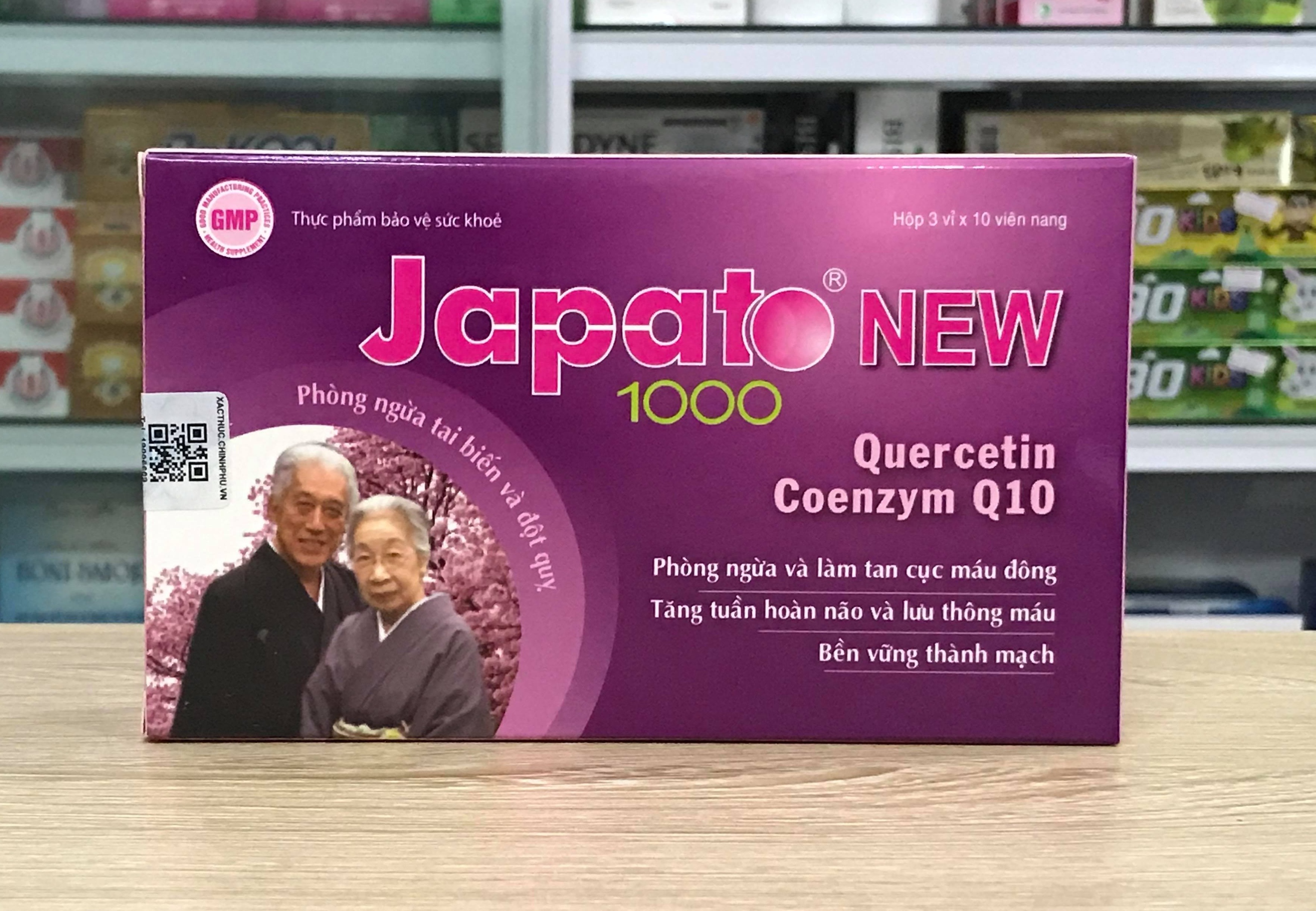 Japato New 1000 – Hỗ trợ ngăn ngừa tai biến mạch máu não, giảm nguy cơ đột quỵ (Hộp 30 viên)