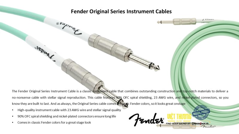 Dây tín hiệu âm thanh chính hãng Fender Original Cables 3m