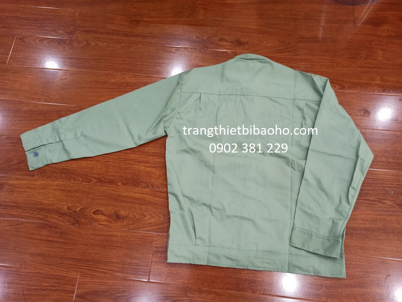 Áo bảo hộ, áo công nhân tay dài vải si thoáng mát