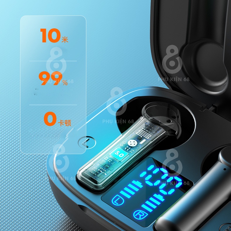 Tai nghe Bluetooth không dây LB8 Pro TWS 5.0 True Wireless cảm ứng chống nước pin trâu giá rẻ cho Android iOS